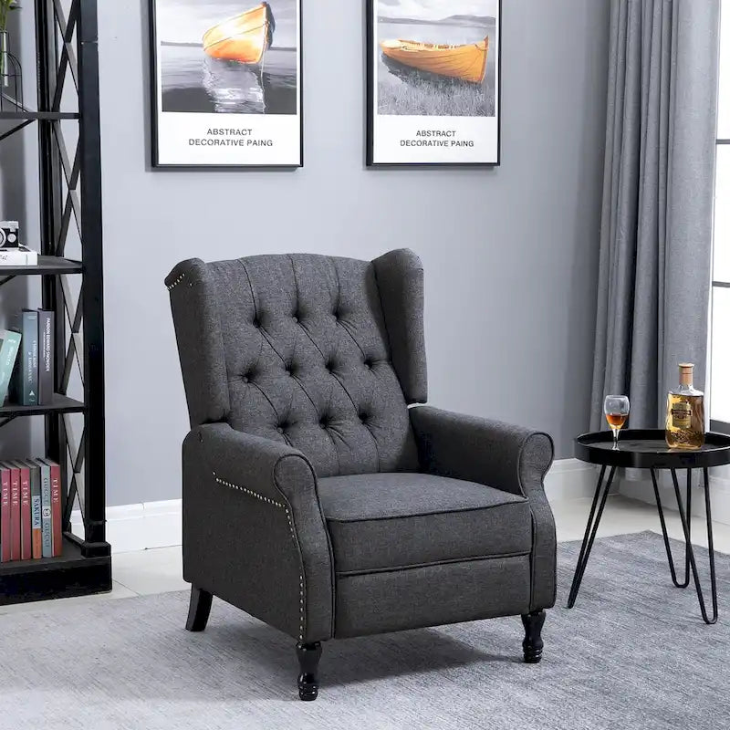 Fauteuil inclinable touffeté 26 moderne gris