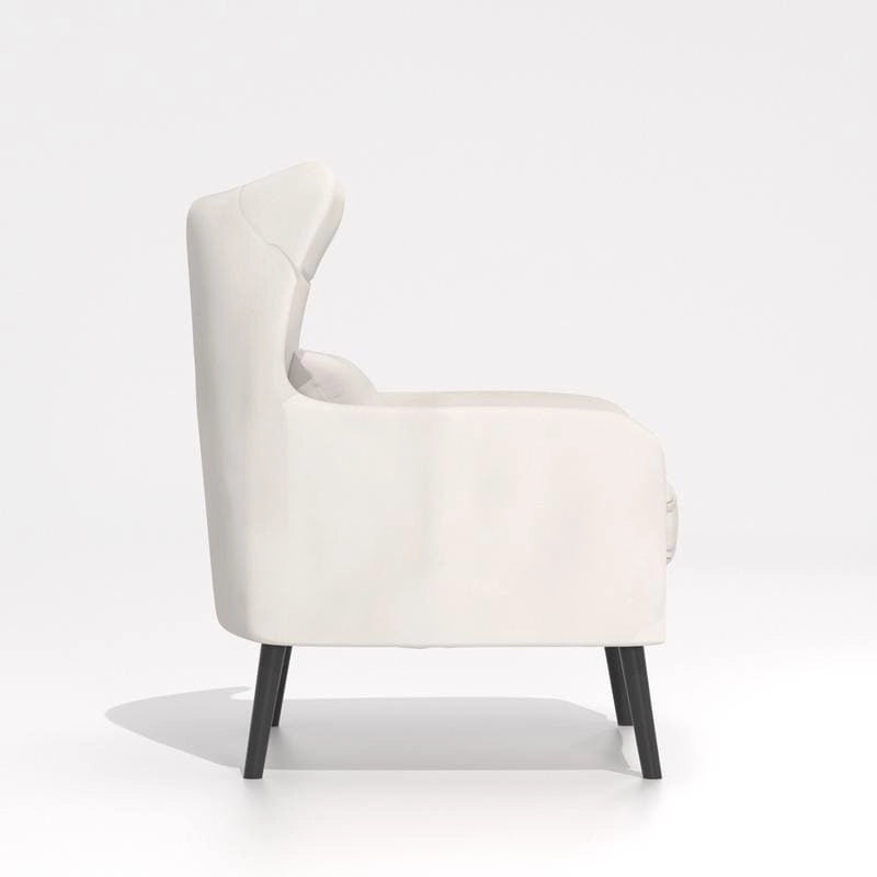 Fauteuil d'appoint en velours, confortable, surdimensionné, pour la lecture dans le salon (lot de 2)