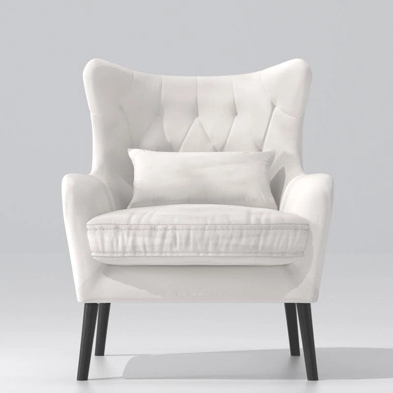 Fauteuil d'appoint en velours, confortable, surdimensionné, pour la lecture dans le salon (lot de 2)