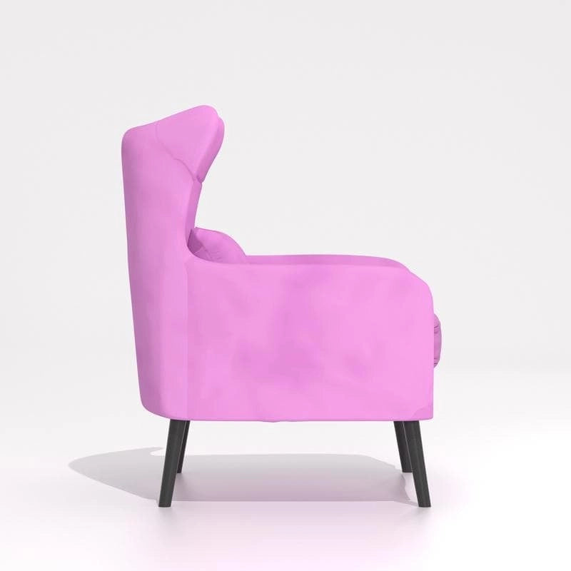 Fauteuil d'appoint en velours, confortable, surdimensionné, pour la lecture dans le salon (lot de 2)