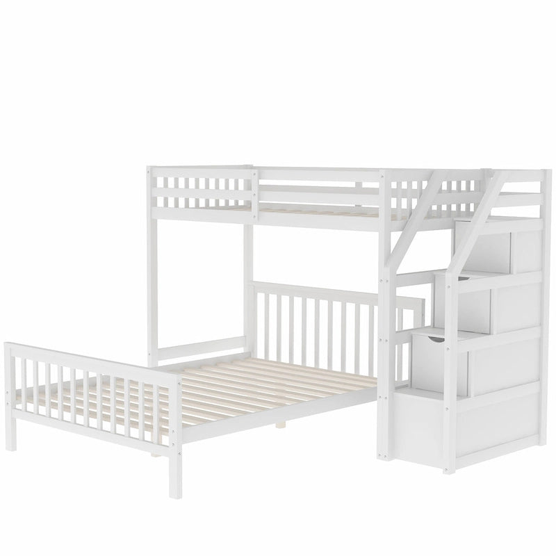 Twin over Full Loft Bed with Staircase