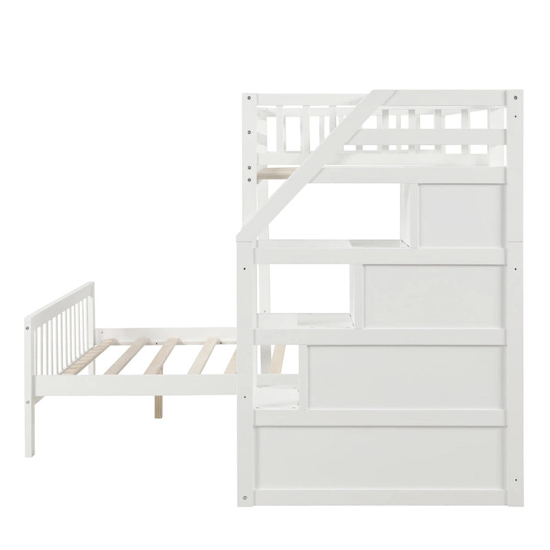 Twin over Full Loft Bed with Staircase