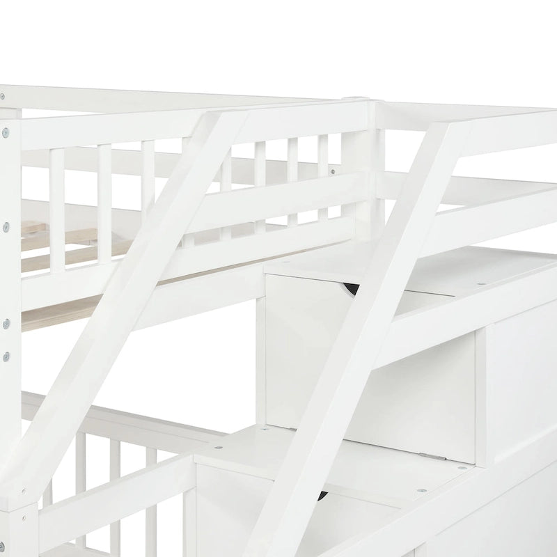 Twin over Full Loft Bed with Staircase
