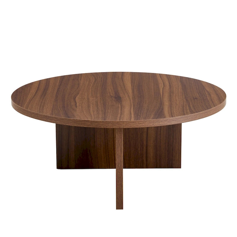 Modern Round MDF Coffee Table Durable Living Room Center Table
