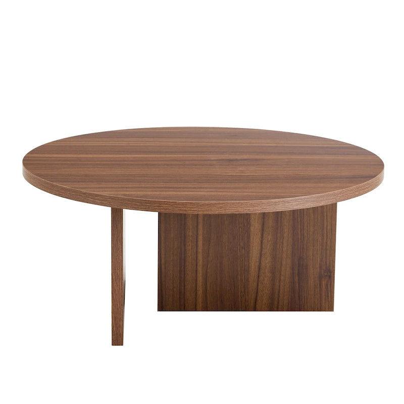 Modern Round MDF Coffee Table Durable Living Room Center Table