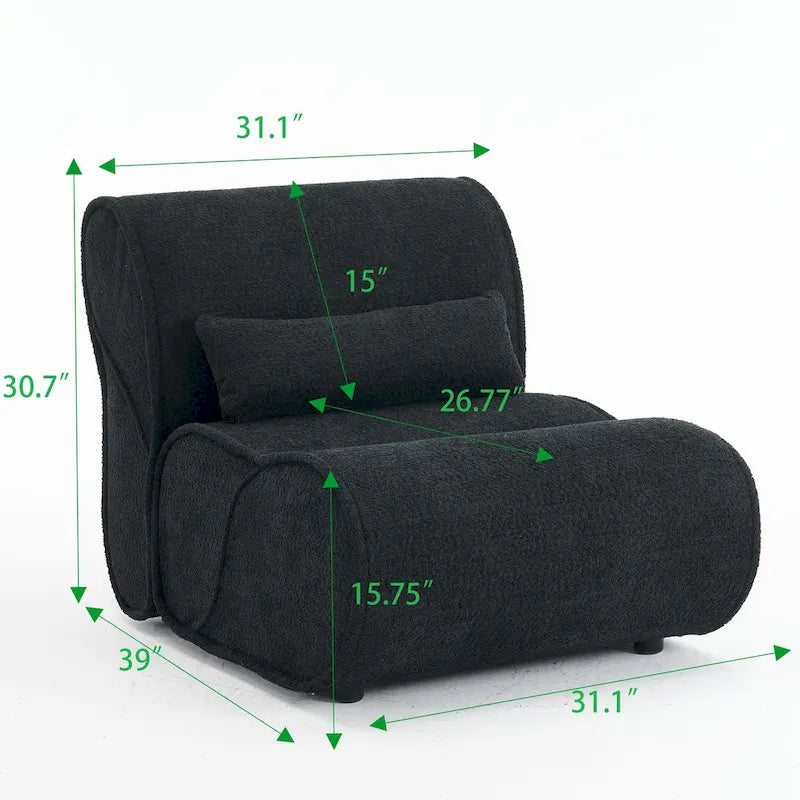 GDFStudio - Amelia Timeless Fabric Recliner with Ergonomic Design and Matching Pillows