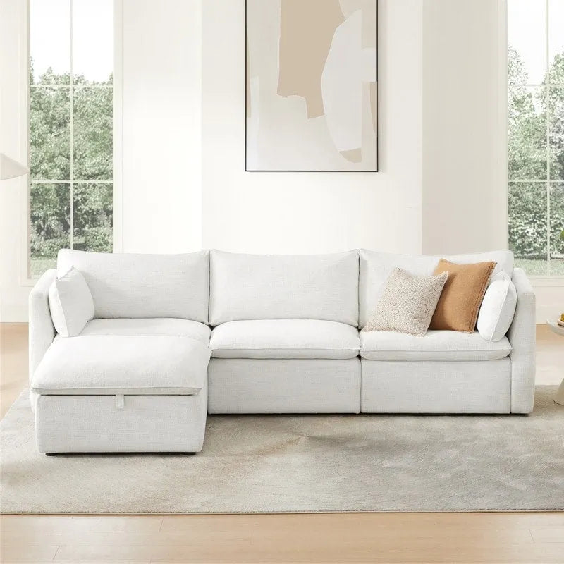 Cypress L-shape Sectional Couches Modular Sofa with Ottoman