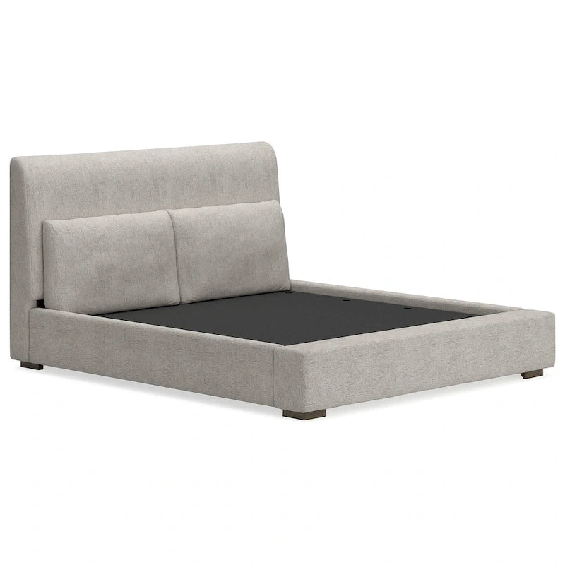 Signature Design by Ashley Cabalynn Light Brown Upholstered Platform Bed