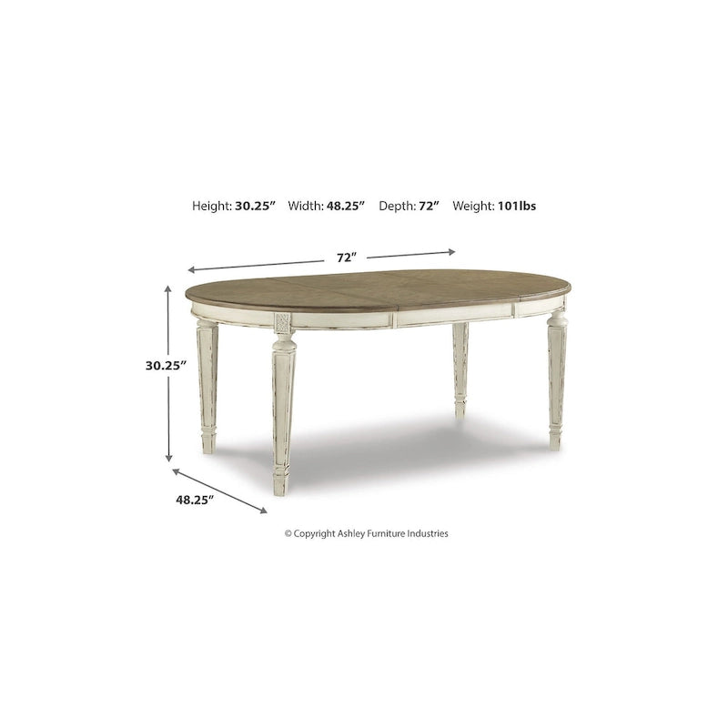 Signature Design by Ashley Realyn White/Brown 9-Piece Dining Package