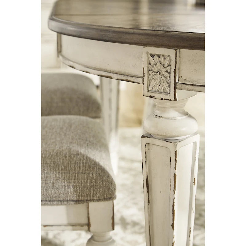 Signature Design by Ashley Realyn White/Brown 9-Piece Dining Package