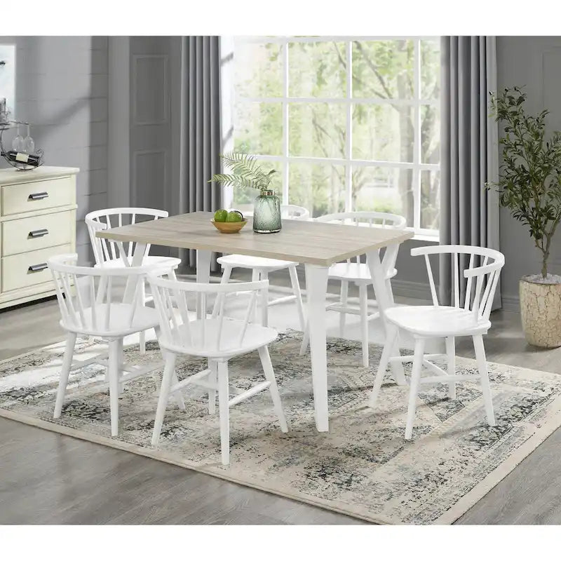 Kitchen Dining Table and Chair Sets Wooden Dining Table and Chair Sets with Windsor Chairs for Kitchen Dining Room