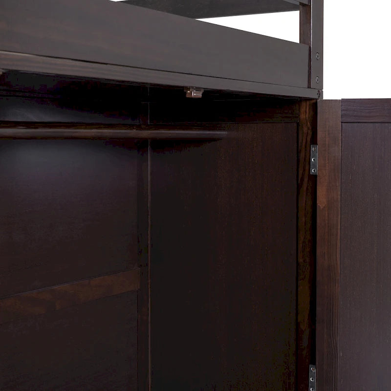 Full Loft Bed with Study Station, Wardrobe, Desk & Drawers