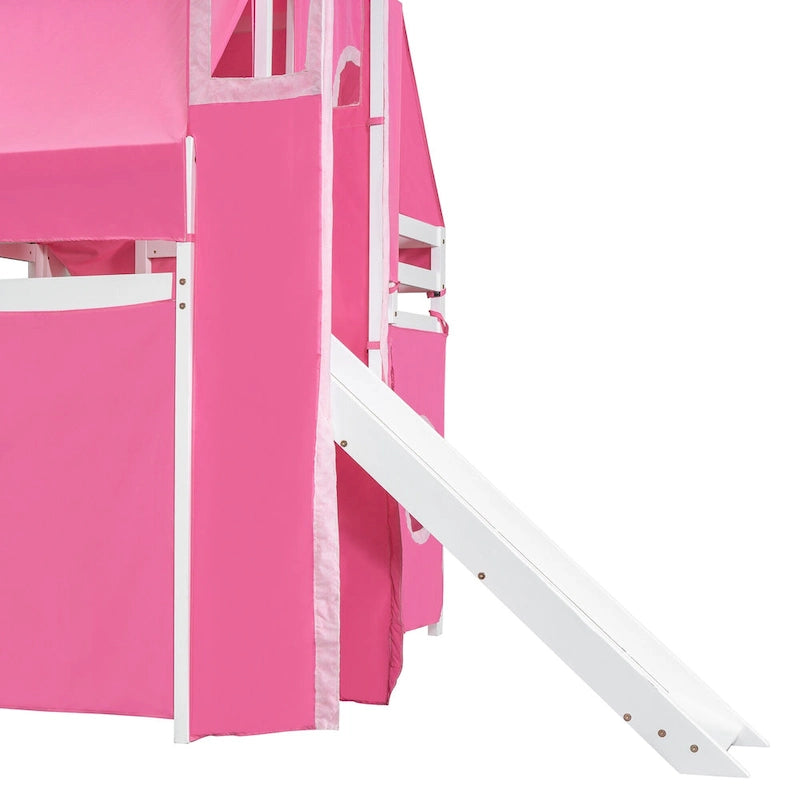 Loft Bed with Tent and Tower