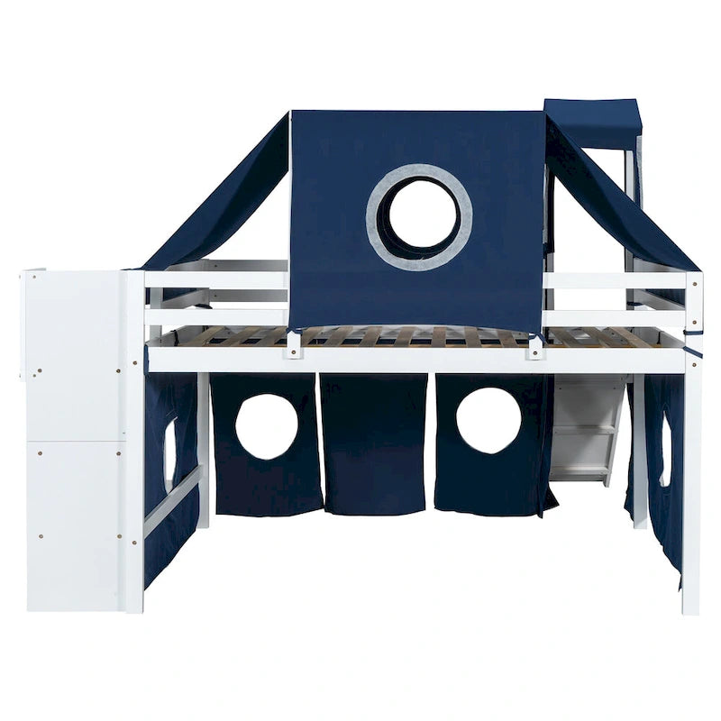 Loft Bed with Tent and Tower