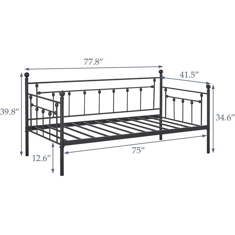 VECELO Twin Trundle Bed Frame Only