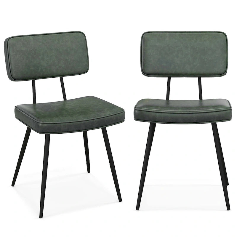 Chaises de salle à manger avec revêtement en cuir PU et éponge de rembourrage