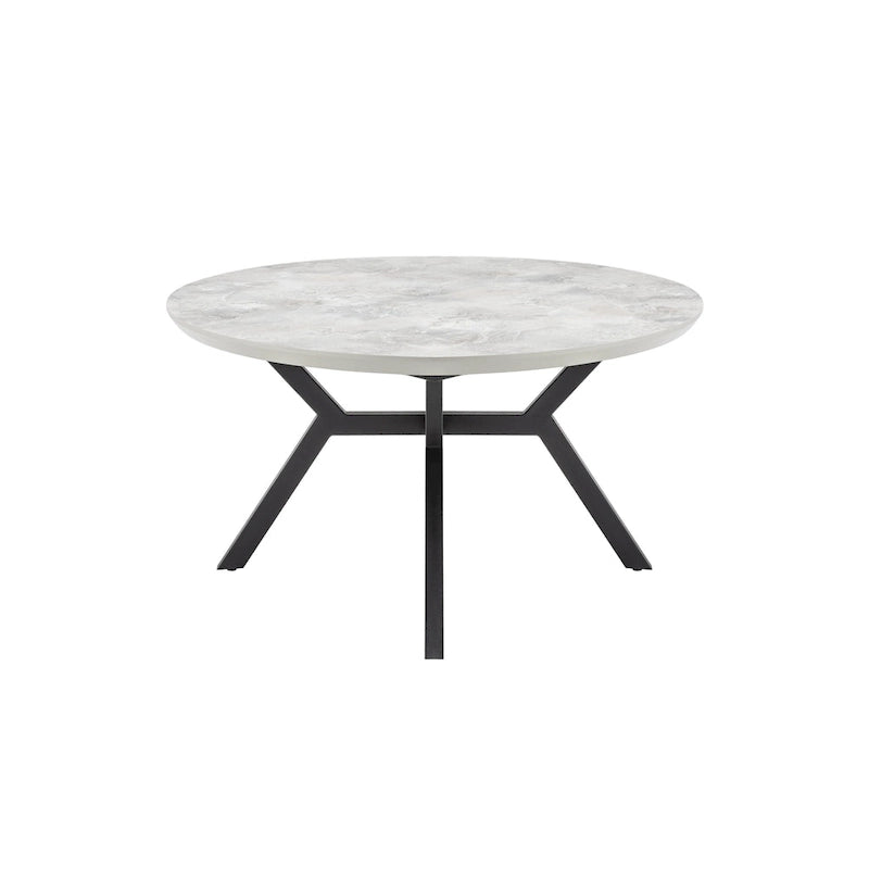 Zirz 7-Piece Extendable Round Dining Table And 6 Dining Chair With Metal Leg Set