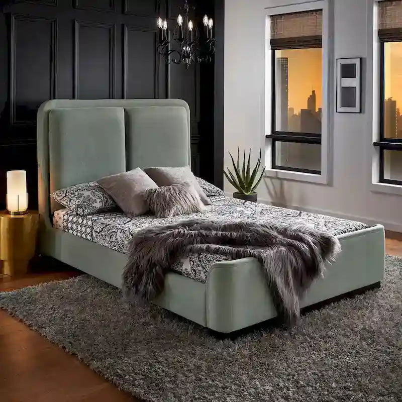 Noe Fabric Upholstered LED Platform Bed by iNSPIRE Q Modern