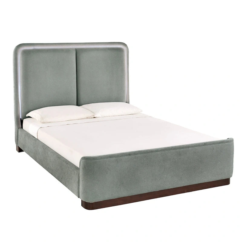 Noe Fabric Upholstered LED Platform Bed by iNSPIRE Q Modern