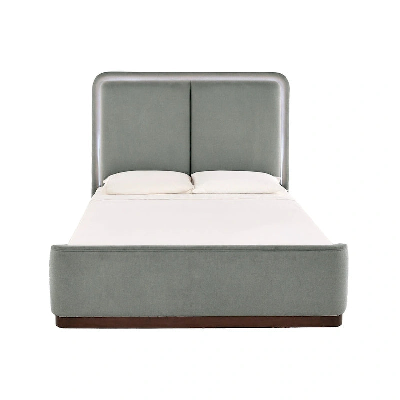 Noe Fabric Upholstered LED Platform Bed by iNSPIRE Q Modern
