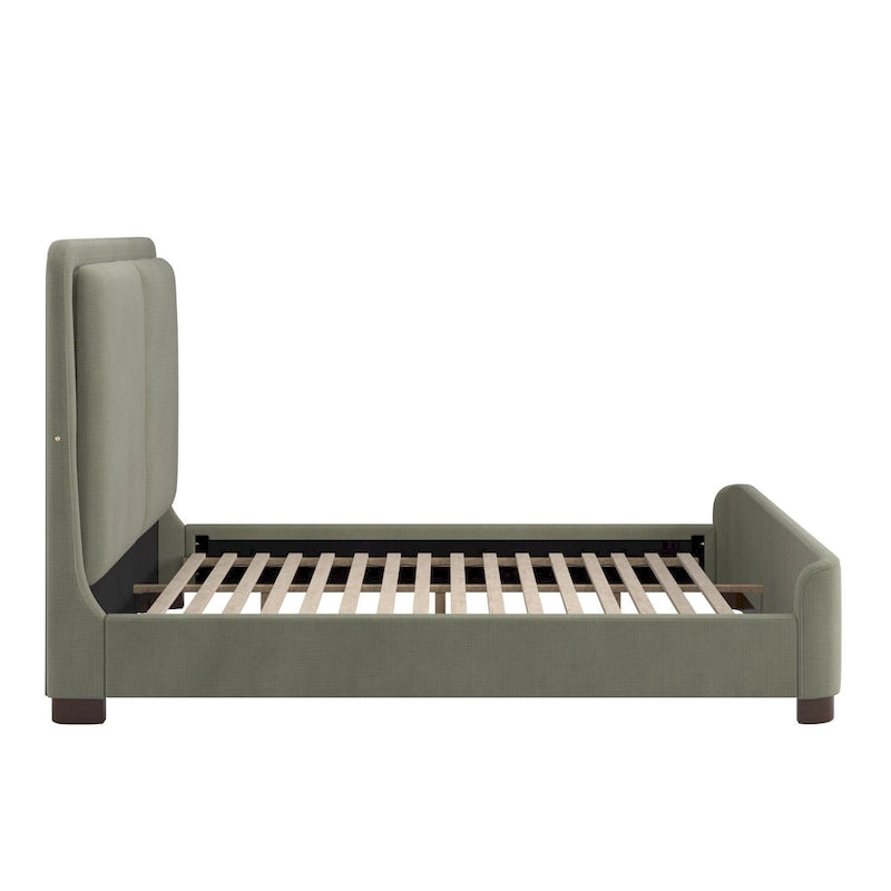 Noe Fabric Upholstered LED Platform Bed by iNSPIRE Q Modern