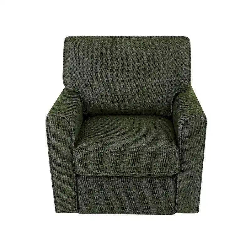 Fauteuil d'appoint "Barrel" avec poches latéralesChaise de bureau pivotante à 360° en tissu chenille
