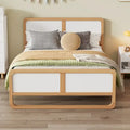 Lit plateforme moderne en bois massif avec pieds de support pour adultes pour chambre à coucher