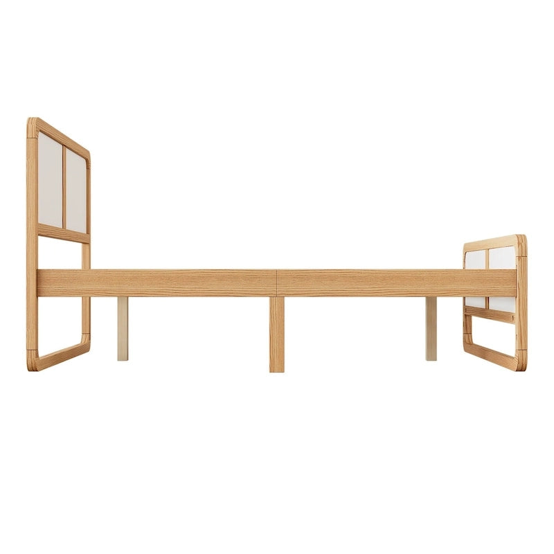 Lit plateforme moderne en bois massif avec pieds de support pour adultes pour chambre à coucher