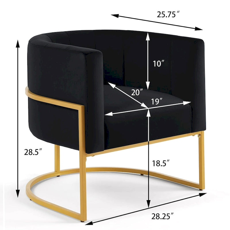 Fauteuil d'appoint Mid-Century avec structure en métal et dossier incurvé