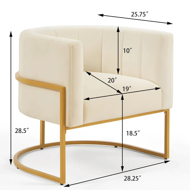 Fauteuil d'appoint Mid-Century avec structure en métal et dossier incurvé