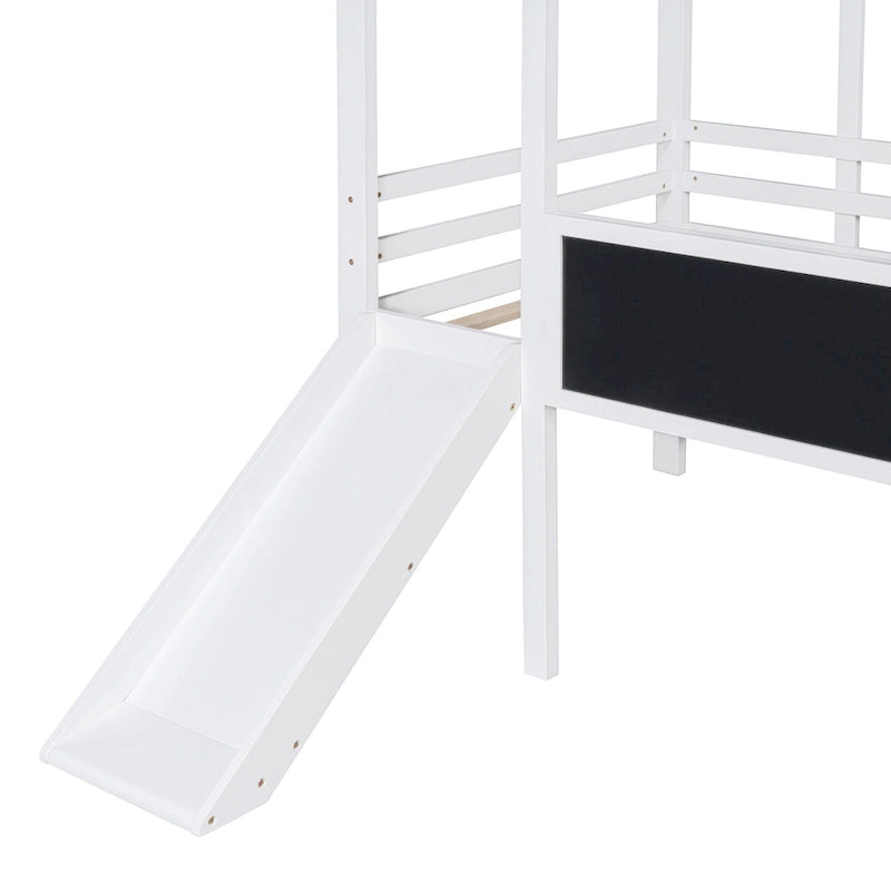 Twin Loft House Bed with Slide