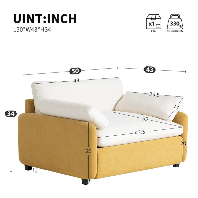 50 fauteuils individuels surdimensionnés en chenille