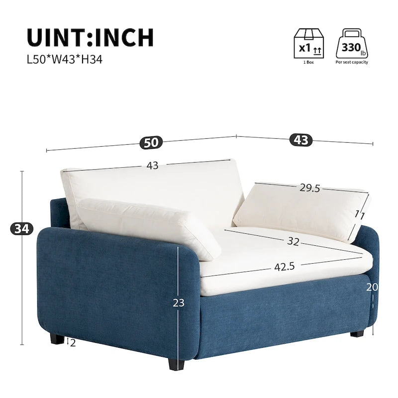50 fauteuils individuels surdimensionnés en chenille