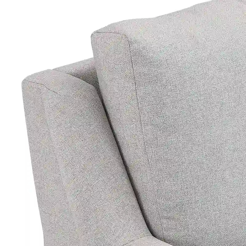 Cade Grey Fabric Sofa with Gold Metal Legs by iNSPIRE Q Modern