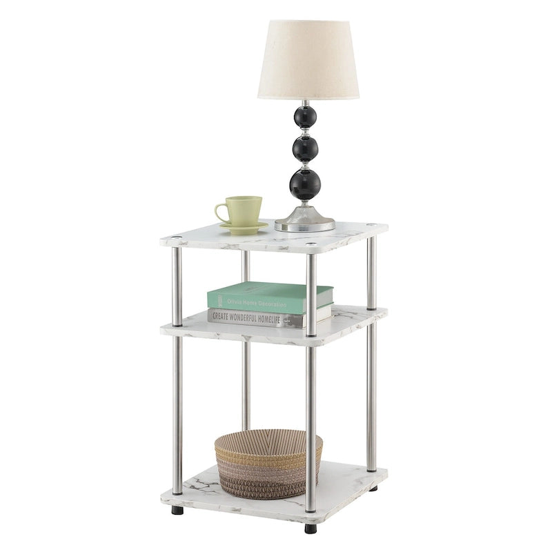Convenience Concepts Designs2Go No Tools 3 Tier End Table
