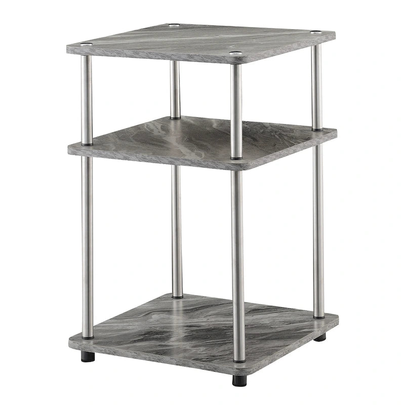 Convenience Concepts Designs2Go No Tools 3 Tier End Table