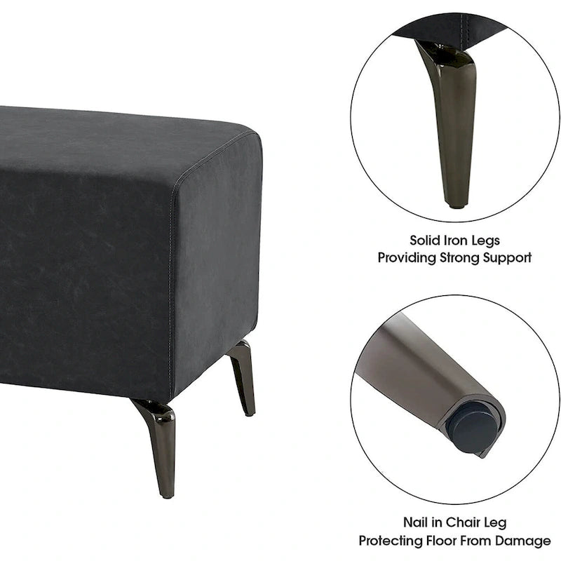MCombo Waiting Room Chairs for Entryway and Store, Faux Leather W704