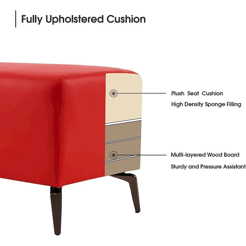 MCombo Waiting Room Chairs for Entryway and Store, Faux Leather W704