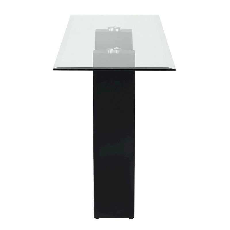 Noele Modern Black 48-inch Glasstop Console Table by Furniture of America