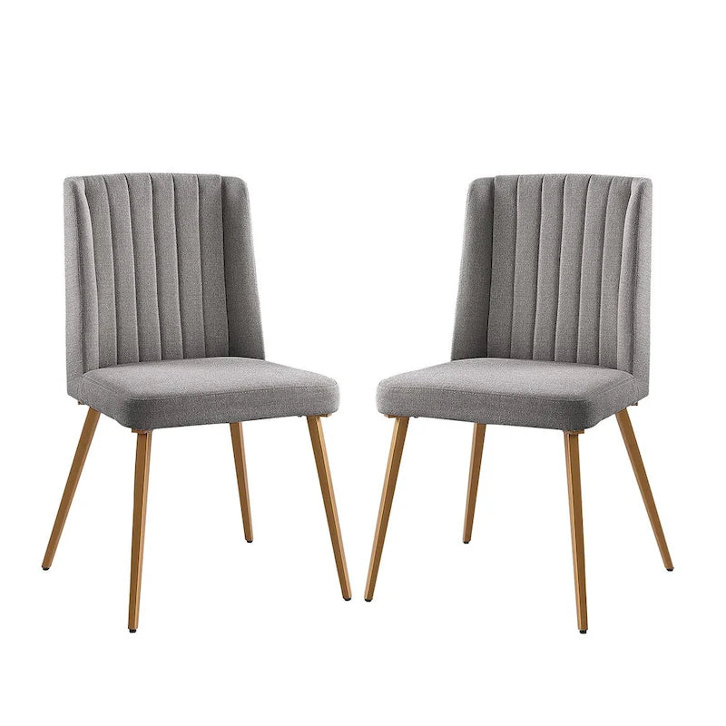 Morden Fort Modern 5-piece Dining Table Set with Classic Round Dining Table Velvet Dining Chair