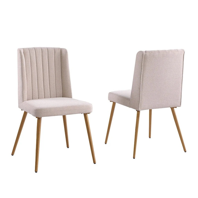 Morden Fort Modern 5-piece Dining Table Set with Classic Round Dining Table Velvet Dining Chair