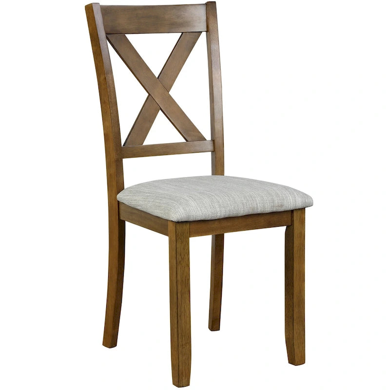6-Piece Wooden Kitchen Dining Table Set with 4 Chairs and Bench