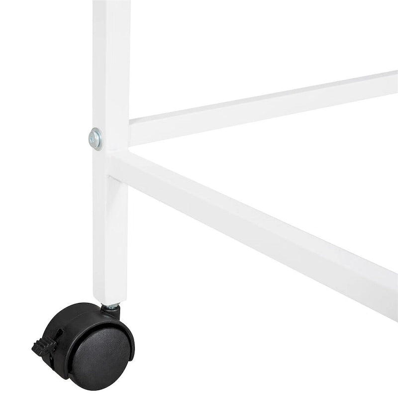 Merax Twin Size Metal Loft Bed with Desk and Shelves