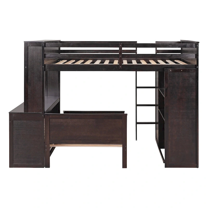 Full size Loft Bed with a twin size Stand-alone bed