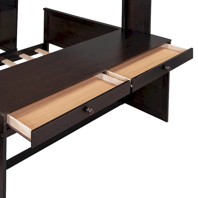 Full size Loft Bed with a twin size Stand-alone bed