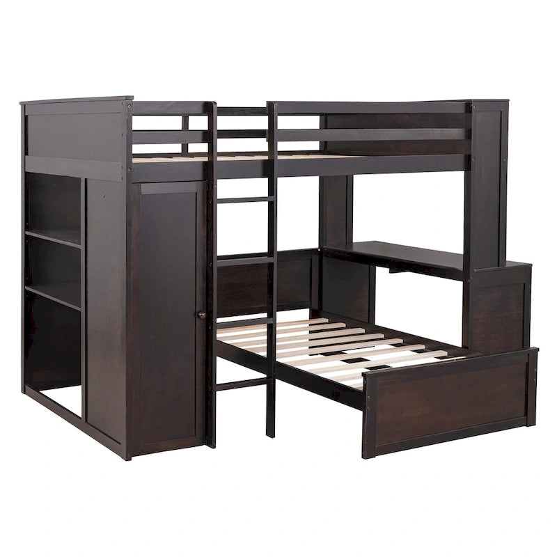 Full size Loft Bed with a twin size Stand-alone bed