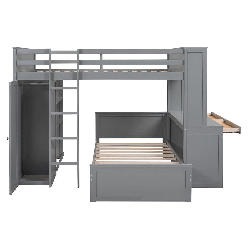 Full size Loft Bed with a twin size Stand-alone bed