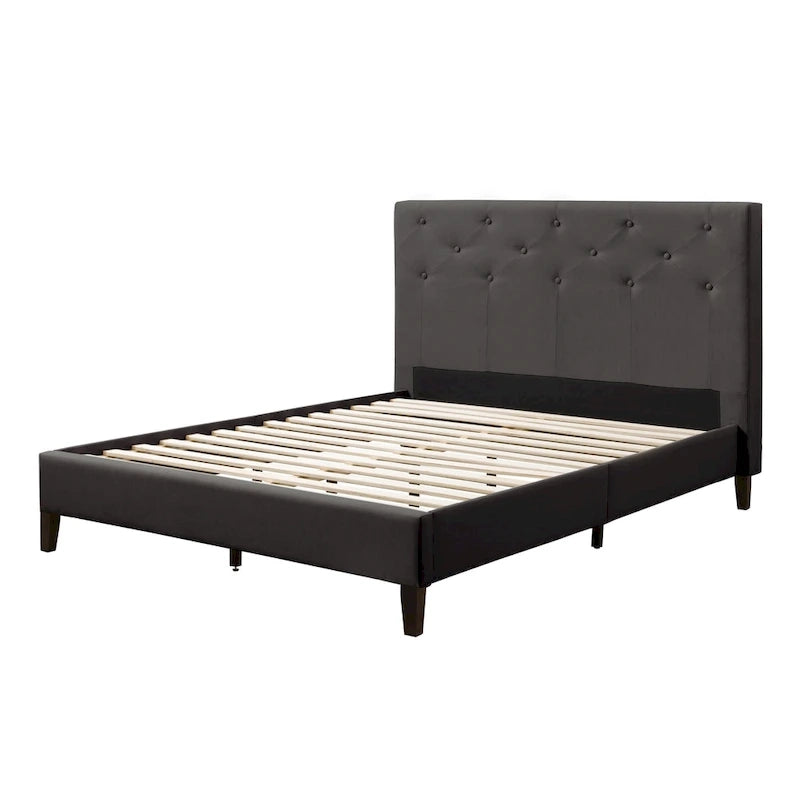 Nova Ridge Upholstered Button-Tufted Bed Frame, Full