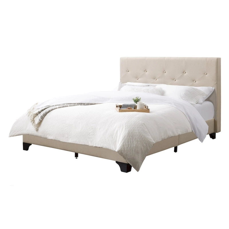 Nova Ridge Upholstered Button-Tufted Bed Frame, Full