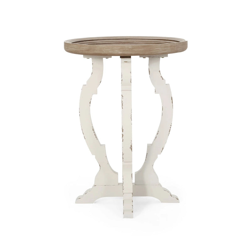 Purdin French Country Accent Table with Round Top by Christopher Knight Home